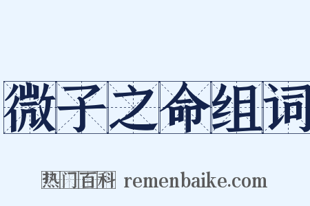 微子之命组词是什么意思的图片